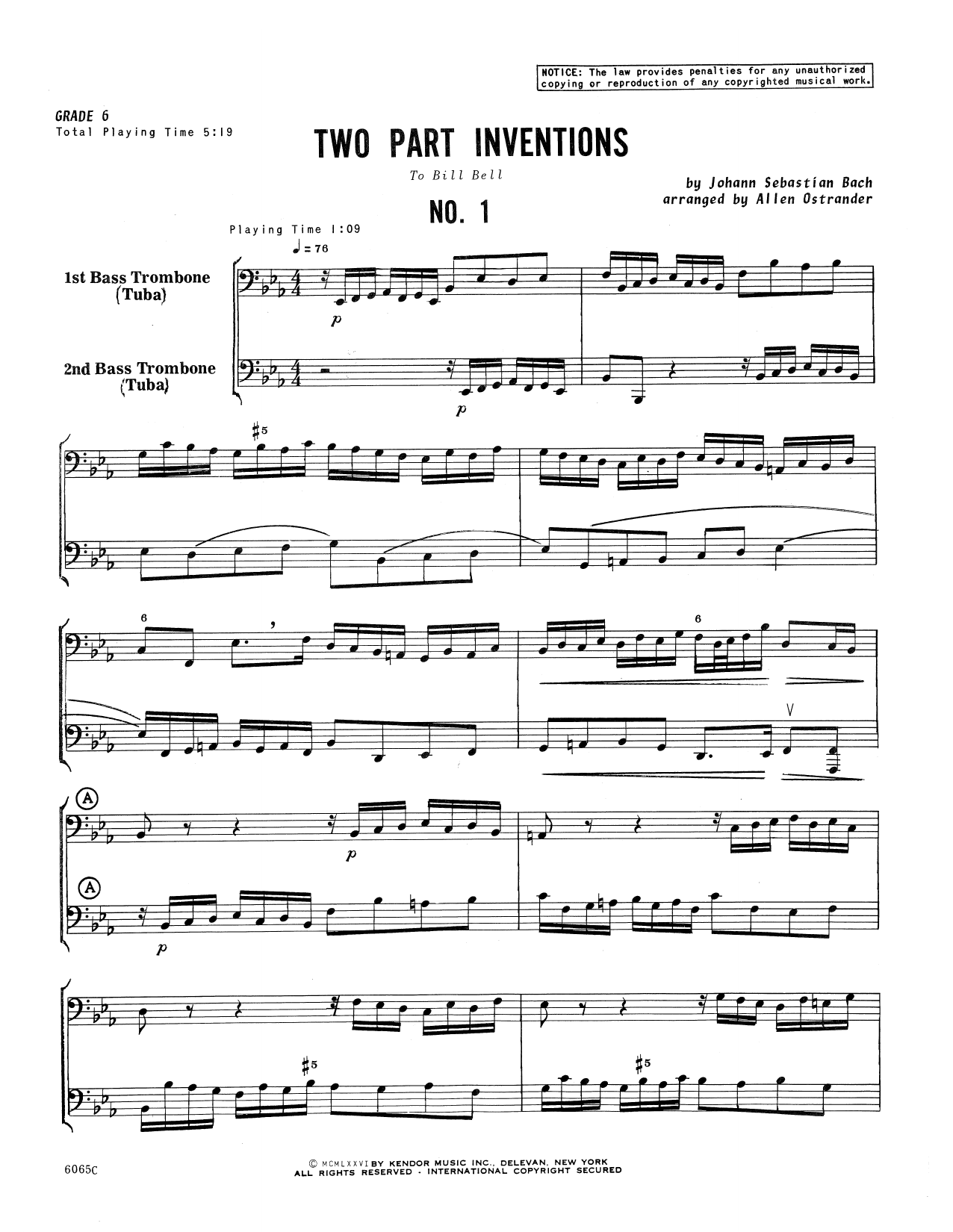 Download Johann Sebastian Bach Two Part Inventions No. 1, 3, 12, 15 (a Sheet Music