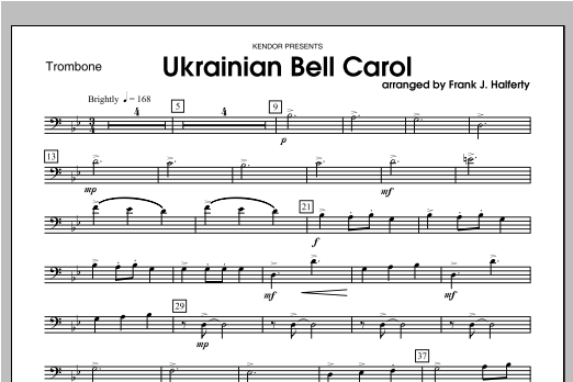 Download Halferty Ukrainian Bell Carol - Trombone Sheet Music