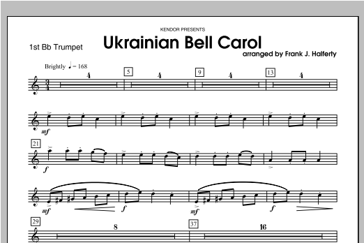Download Halferty Ukrainian Bell Carol - Trumpet 1 Sheet Music