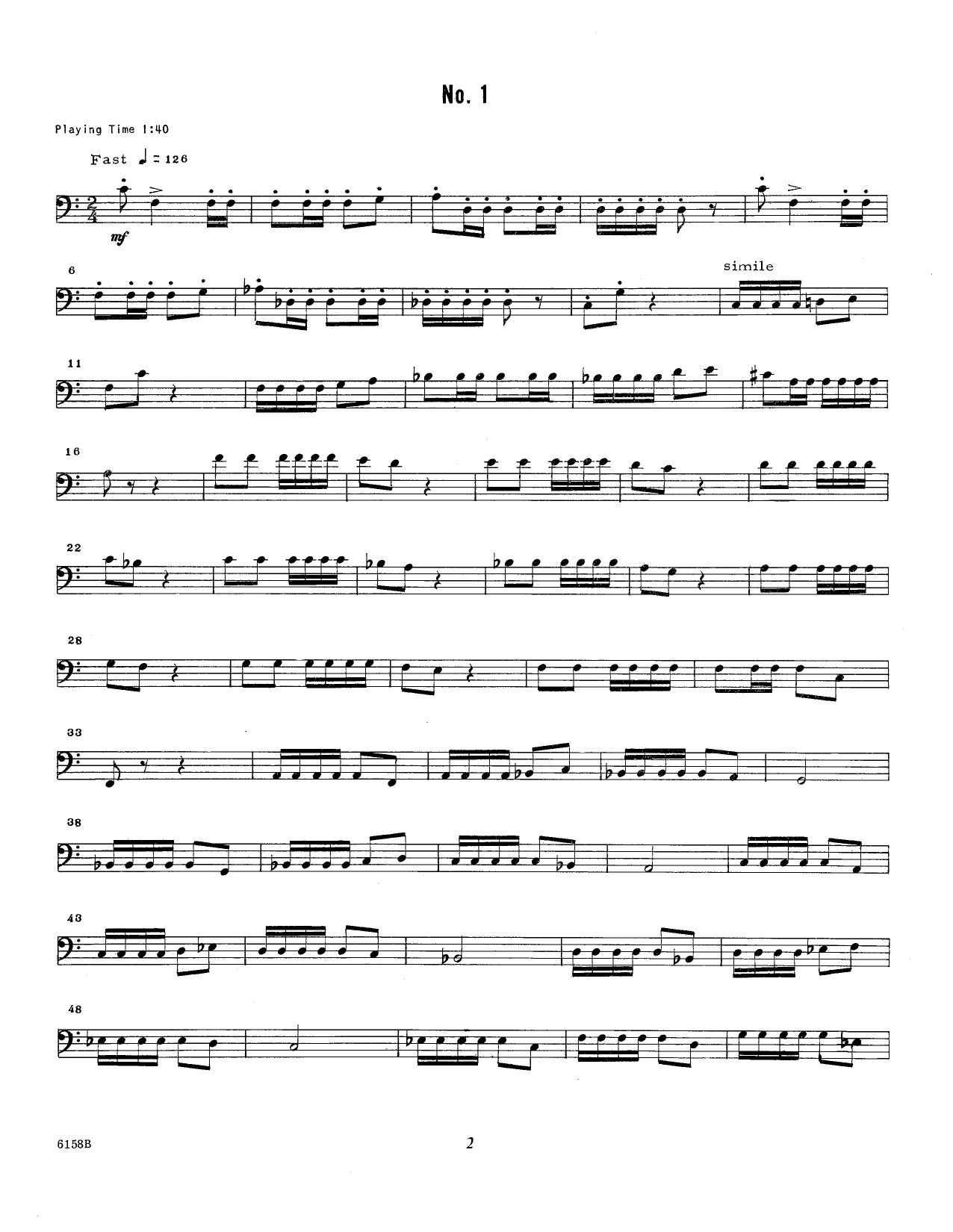 Download Tommy Pederson Unaccompanied Solos For Bass Trombone, Sheet Music