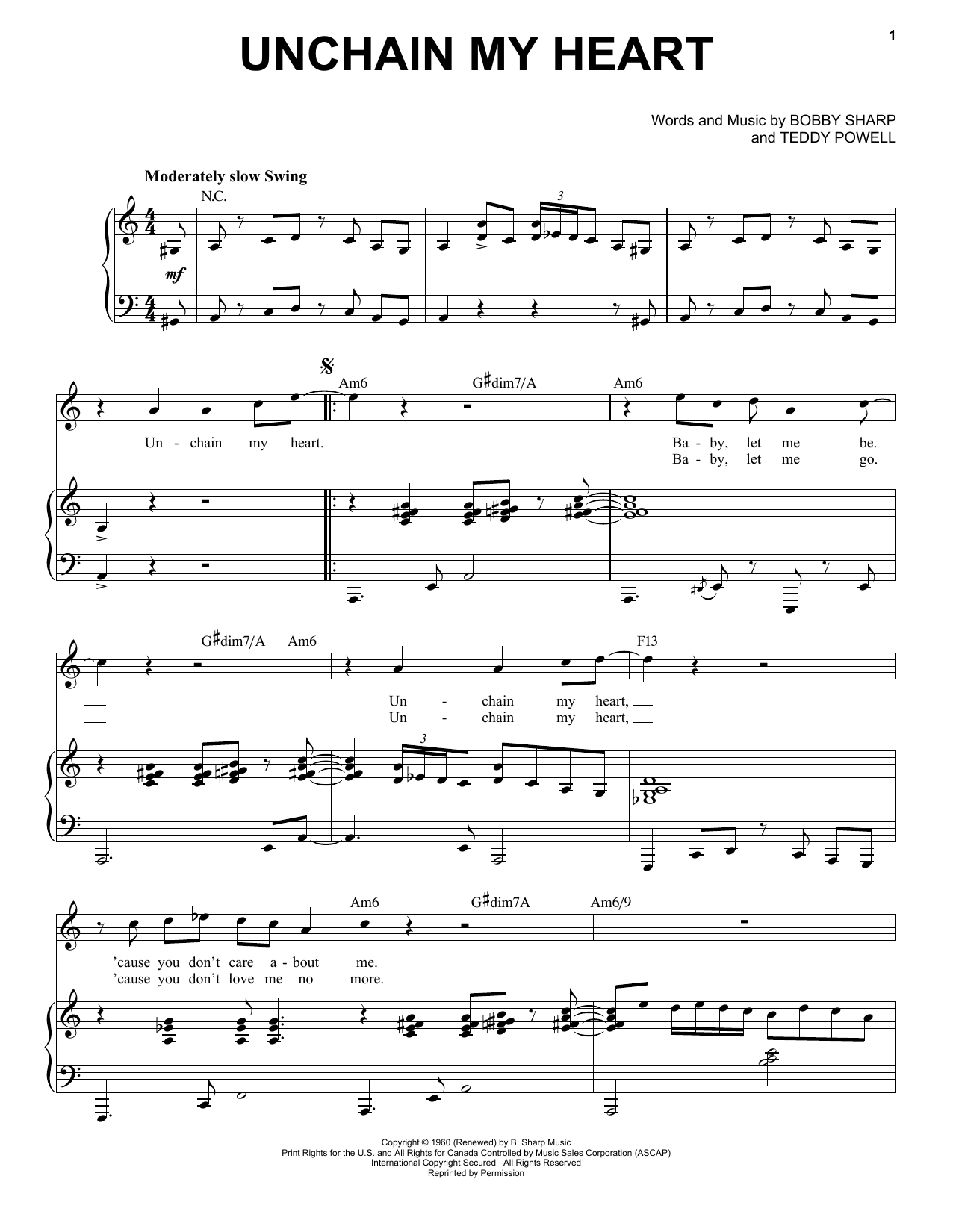Download Ray Charles Unchain My Heart [Jazz version] (arr. B Sheet Music