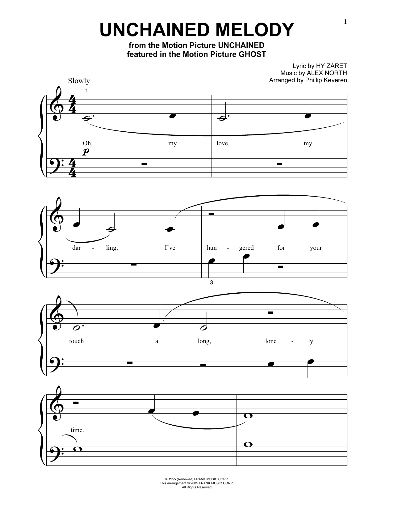 Download The Righteous Brothers Unchained Melody (arr. Phillip Keveren) Sheet Music
