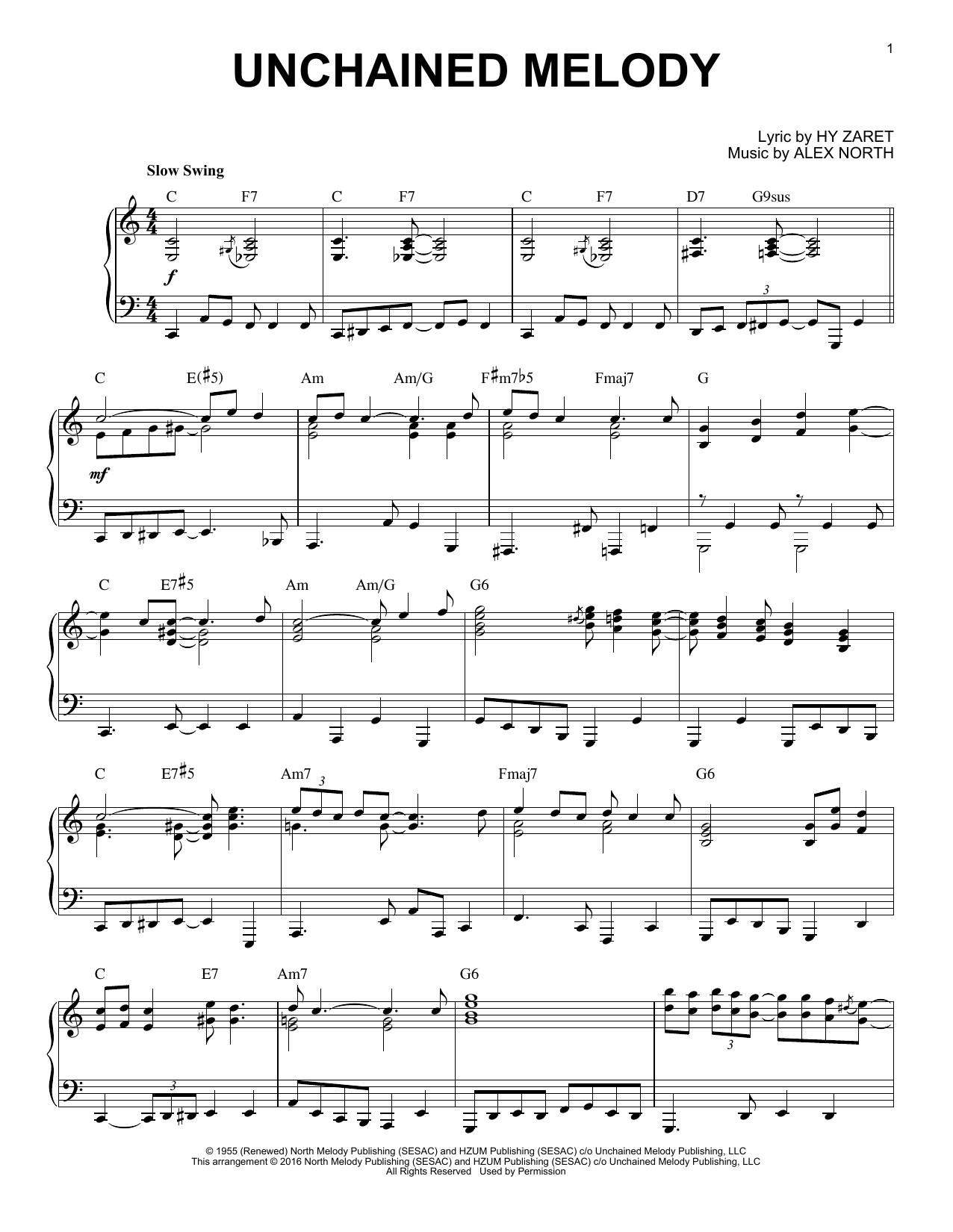 Download The Righteous Brothers Unchained Melody [Jazz version] (arr. B Sheet Music
