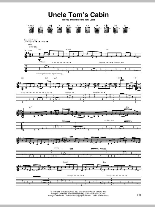 Download Warrant Uncle Tom's Cabin Sheet Music