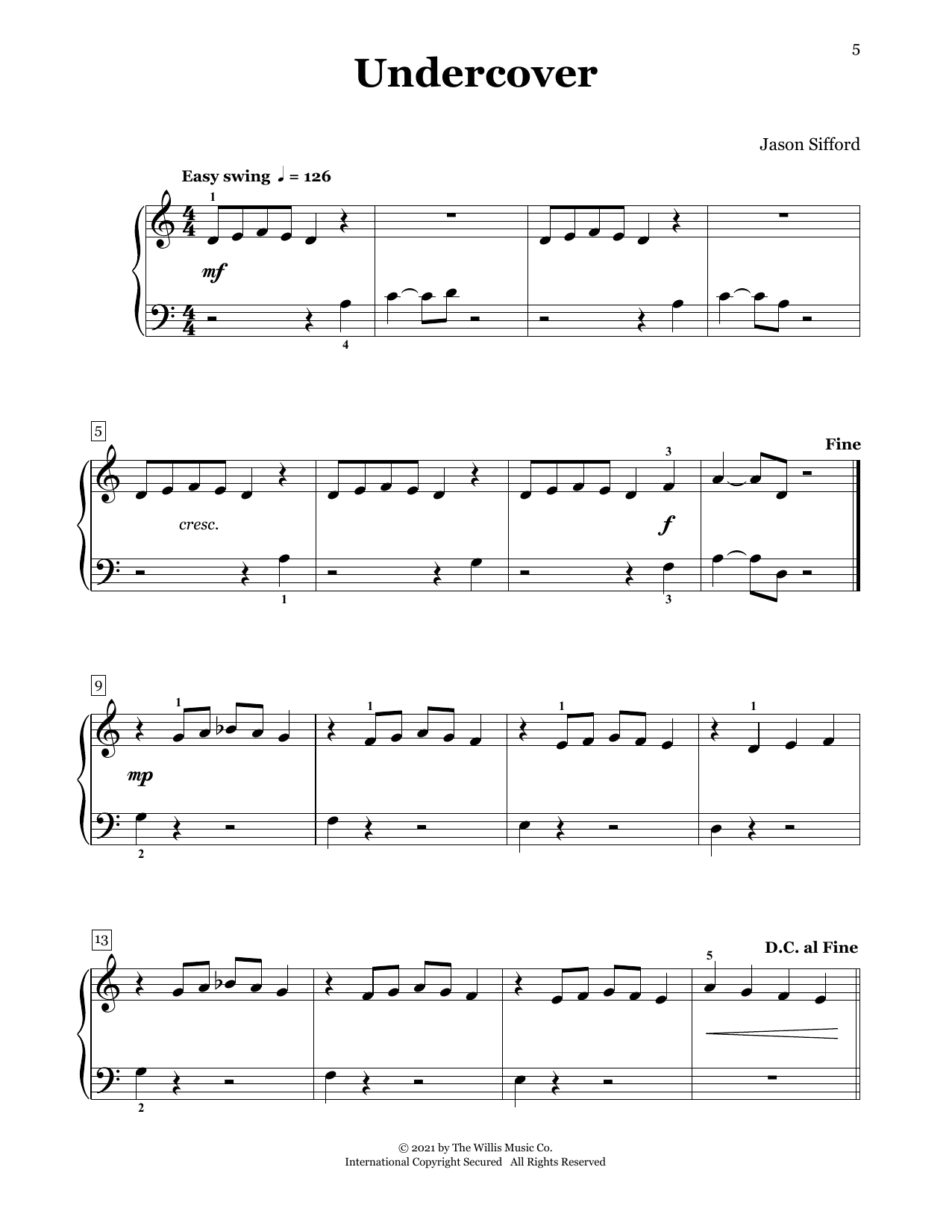 Download Jason Sifford Undercover Sheet Music
