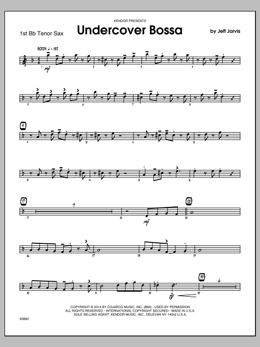 Download Jeff Jarvis Undercover Bossa - 1st Bb Tenor Saxopho Sheet Music