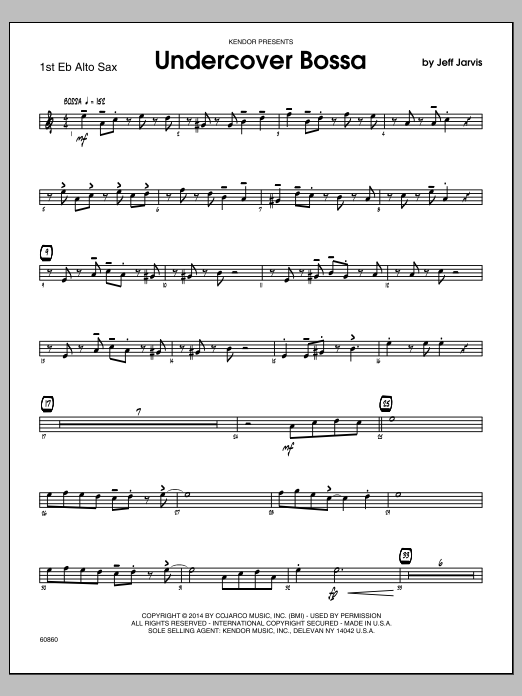 Download Jeff Jarvis Undercover Bossa - 1st Eb Alto Saxophon Sheet Music