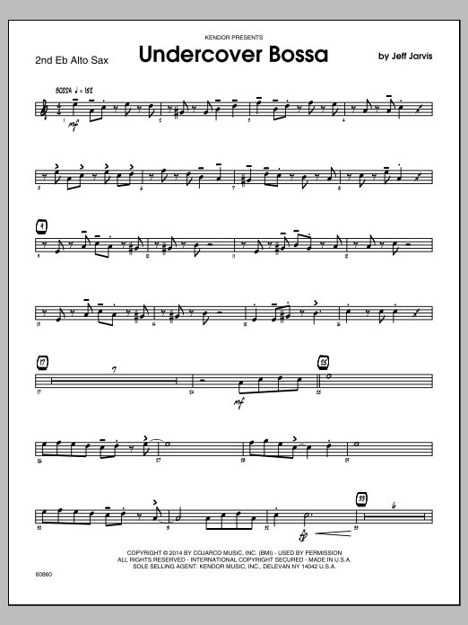 Download Jeff Jarvis Undercover Bossa - 2nd Eb Alto Saxophon Sheet Music
