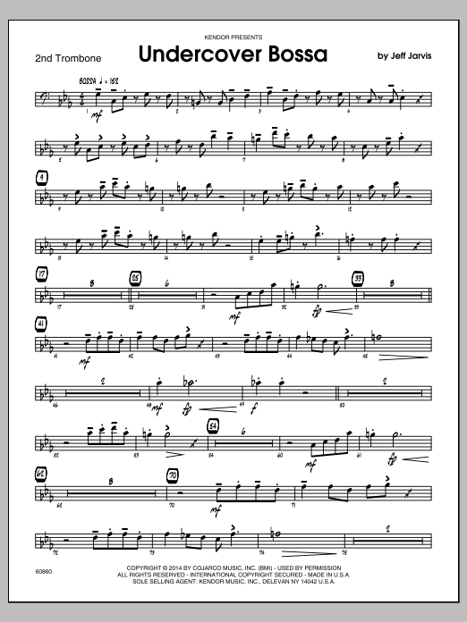 Download Jeff Jarvis Undercover Bossa - 2nd Trombone Sheet Music