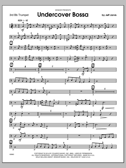 Download Jeff Jarvis Undercover Bossa - 3rd Bb Trumpet Sheet Music