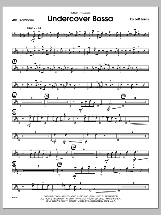 Download Jeff Jarvis Undercover Bossa - 4th Trombone Sheet Music