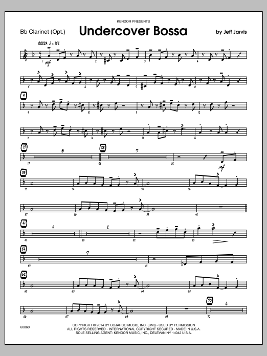 Download Jeff Jarvis Undercover Bossa - Bb Clarinet Sheet Music