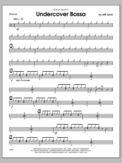 Download Jeff Jarvis Undercover Bossa - Drums Sheet Music