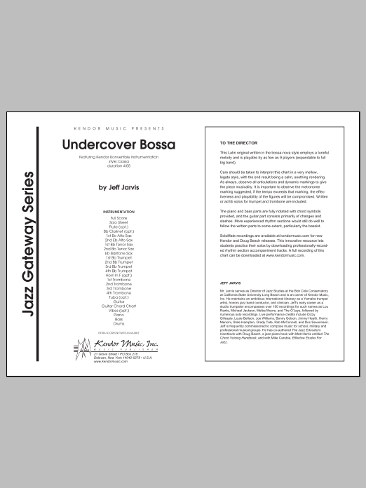 Download Jeff Jarvis Undercover Bossa - Full Score Sheet Music