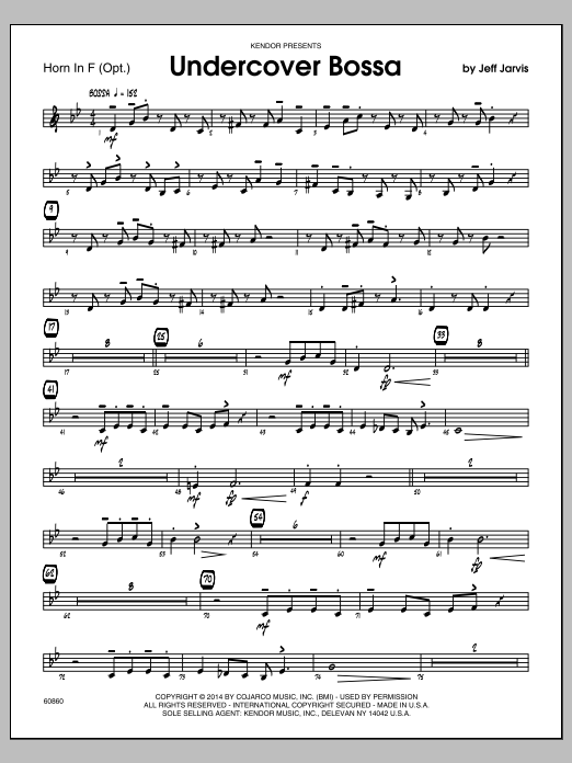 Download Jeff Jarvis Undercover Bossa - Horn in F Sheet Music