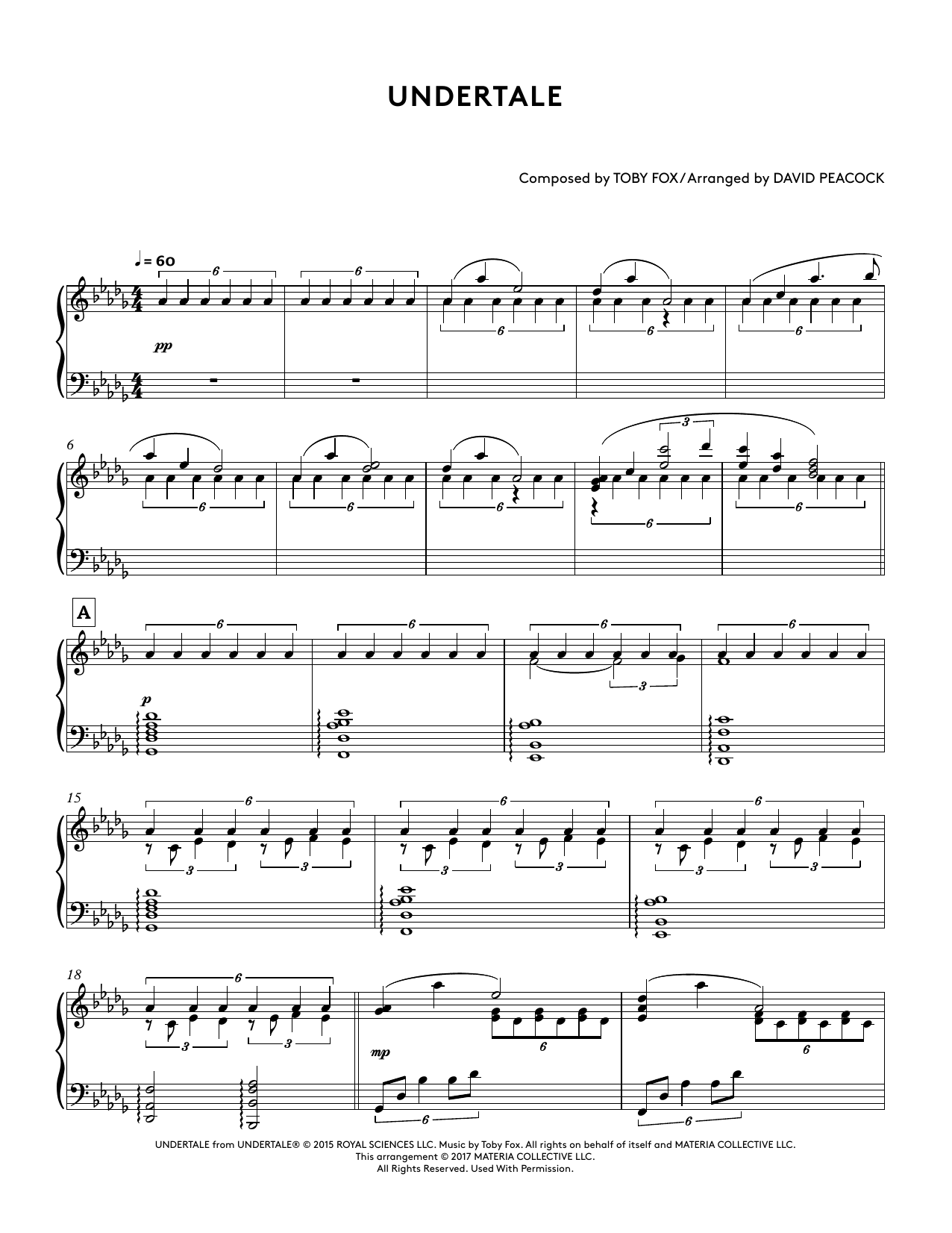 Download Toby Fox Undertale (from Undertale Piano Collect Sheet Music