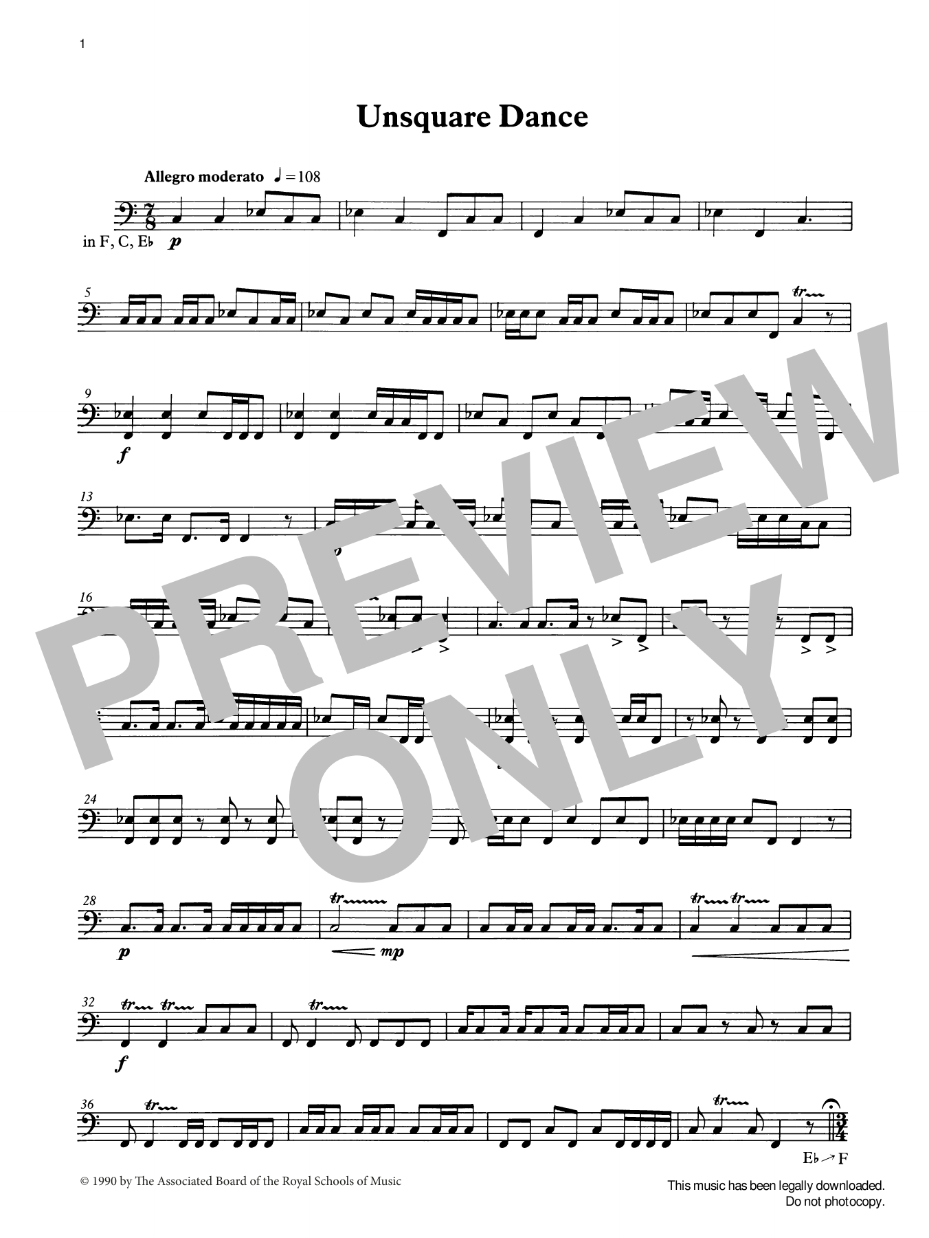 Download Ian Wright Unsquare Dance from Graded Music for Ti Sheet Music
