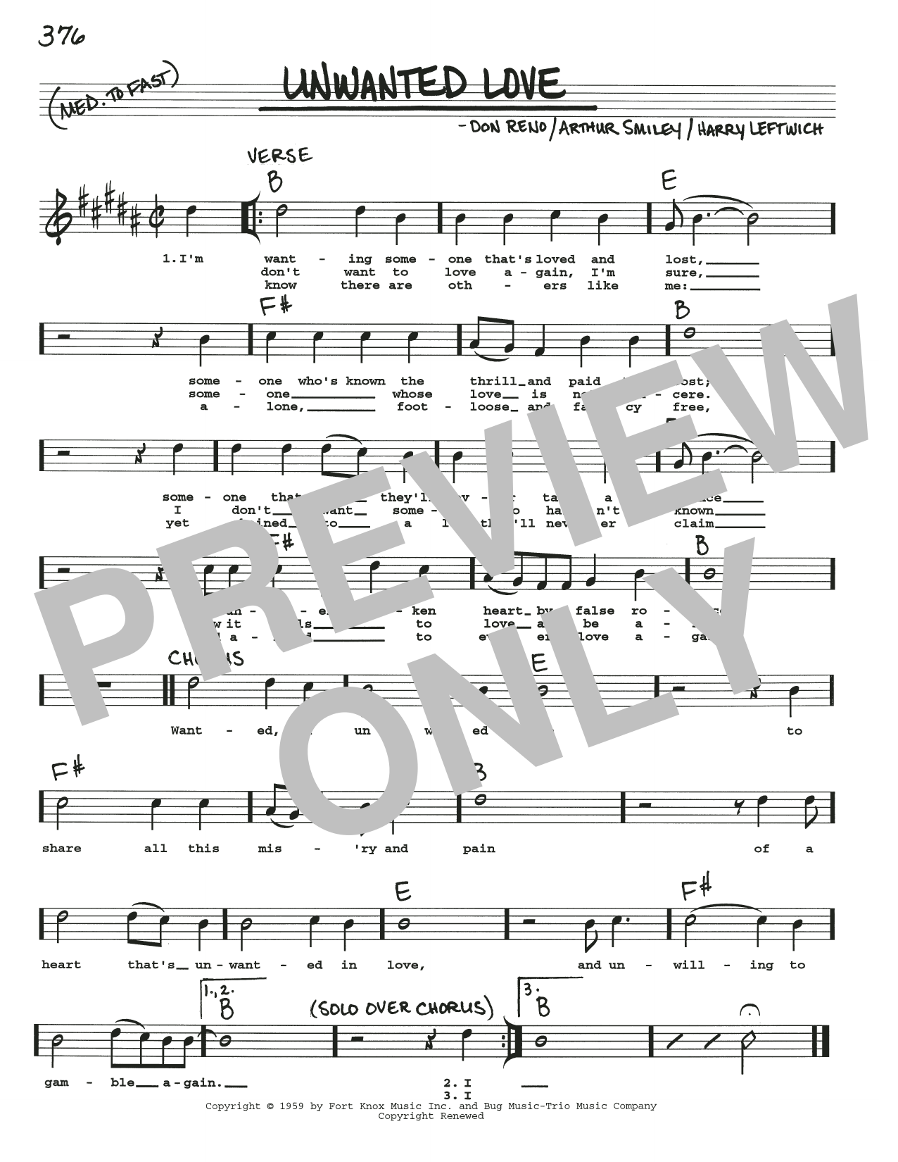 Download Arthur Smiley Unwanted Love Sheet Music
