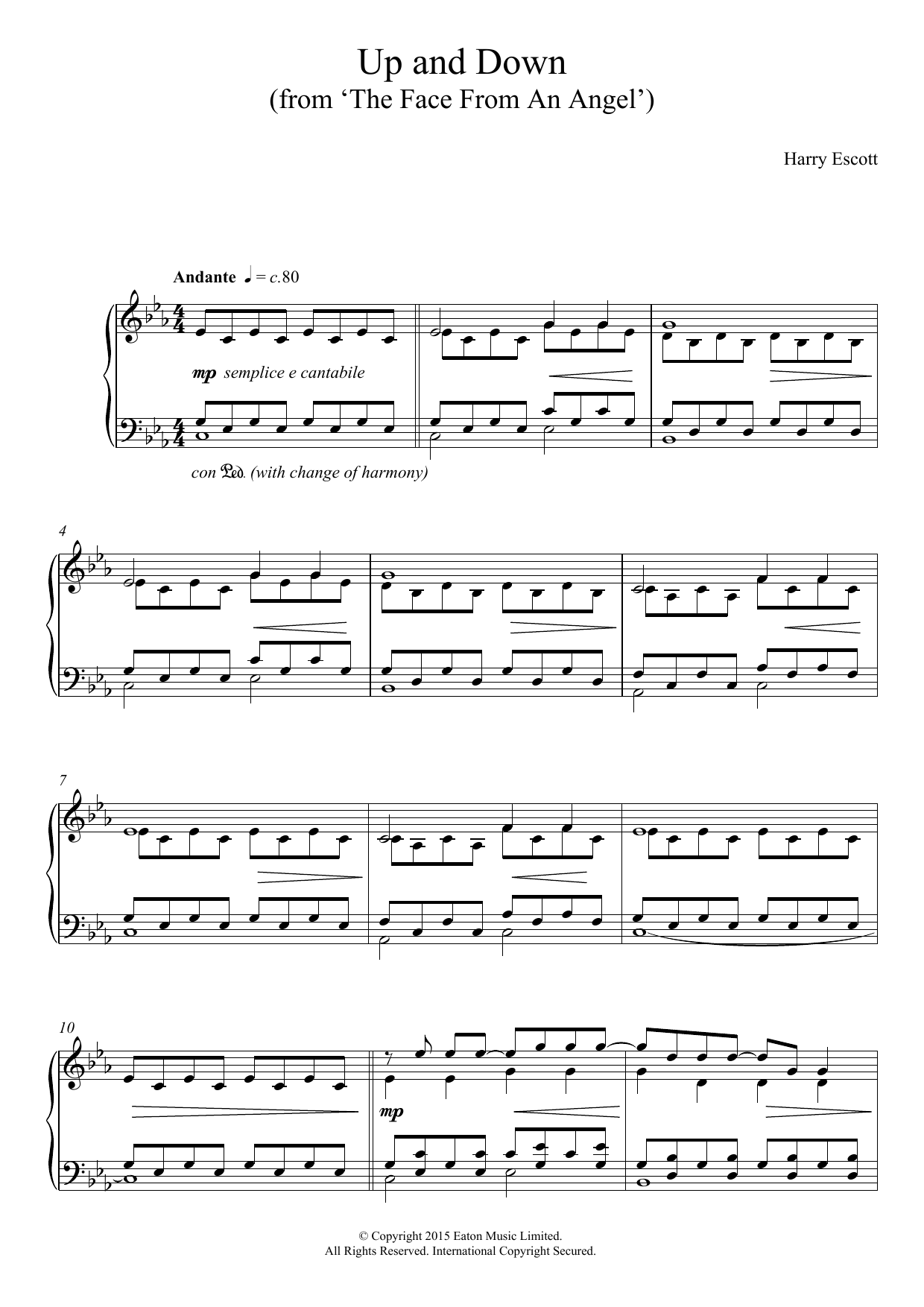 Download Harry Escott Up & Down (from 'The Face Of An Angel') Sheet Music