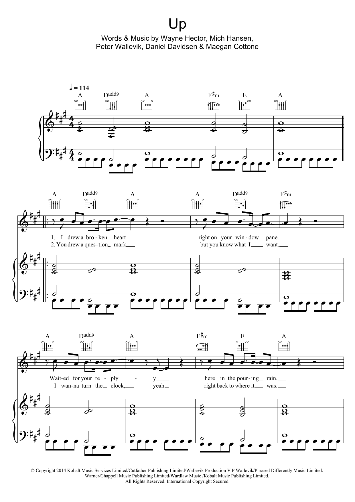Download Olly Murs Up (feat. Demi Lovato) Sheet Music