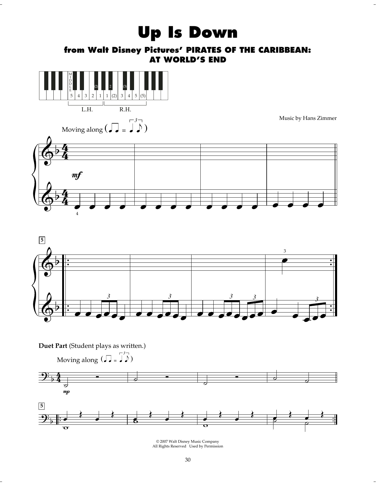 Download Hans Zimmer Up Is Down (from Pirates Of The Caribbe Sheet Music