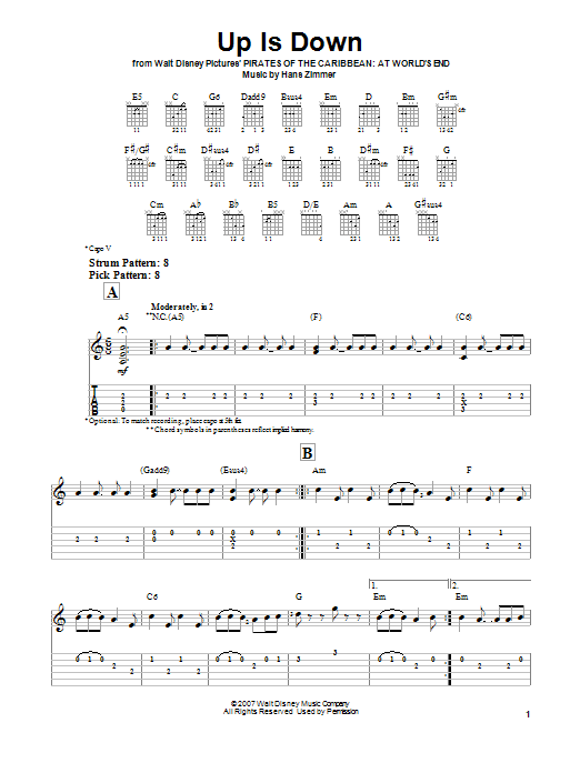 Download Hans Zimmer Up Is Down (from Pirates Of The Caribbe Sheet Music