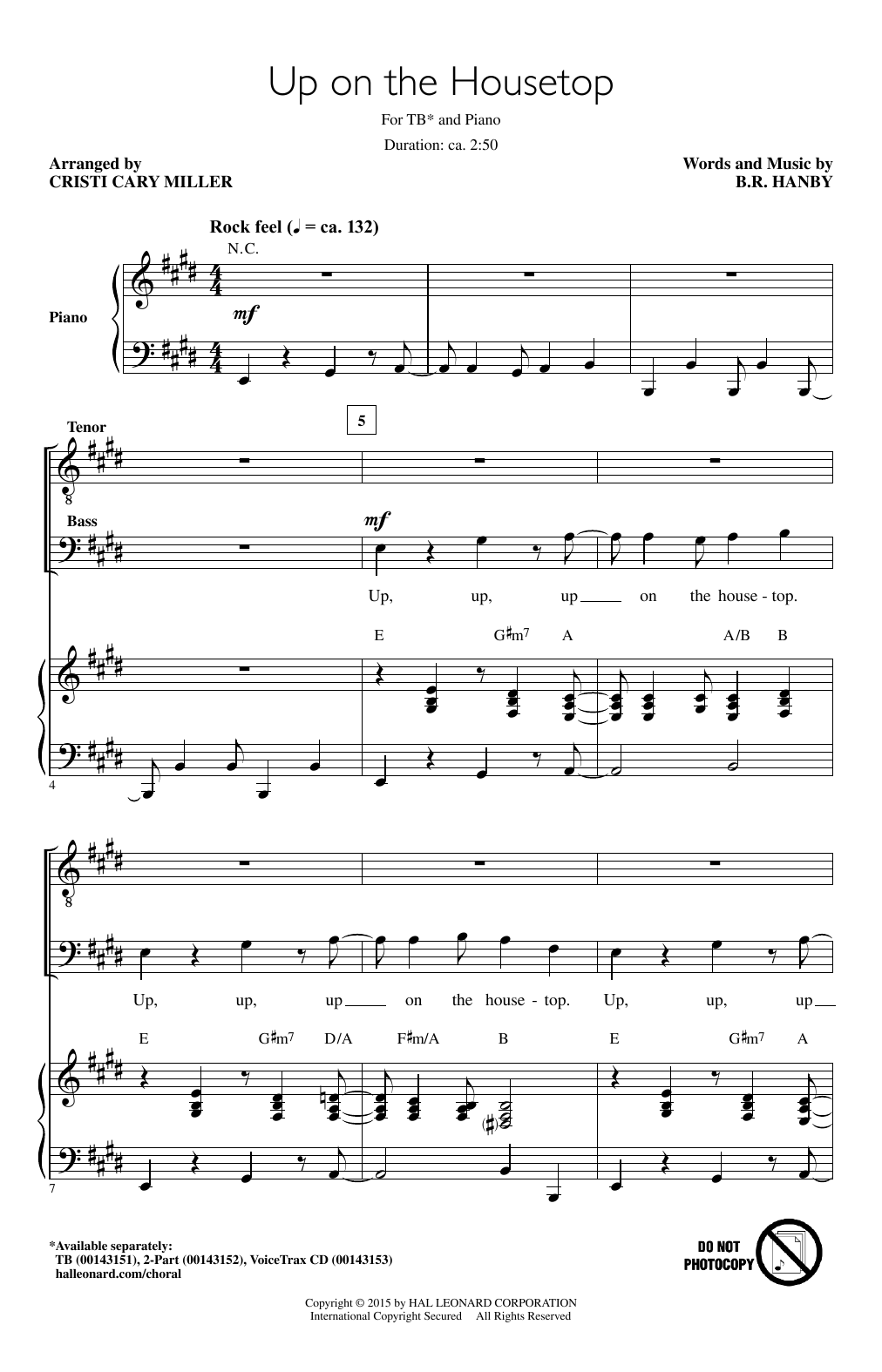 Download Cristi Cary Miller Up On The Housetop Sheet Music