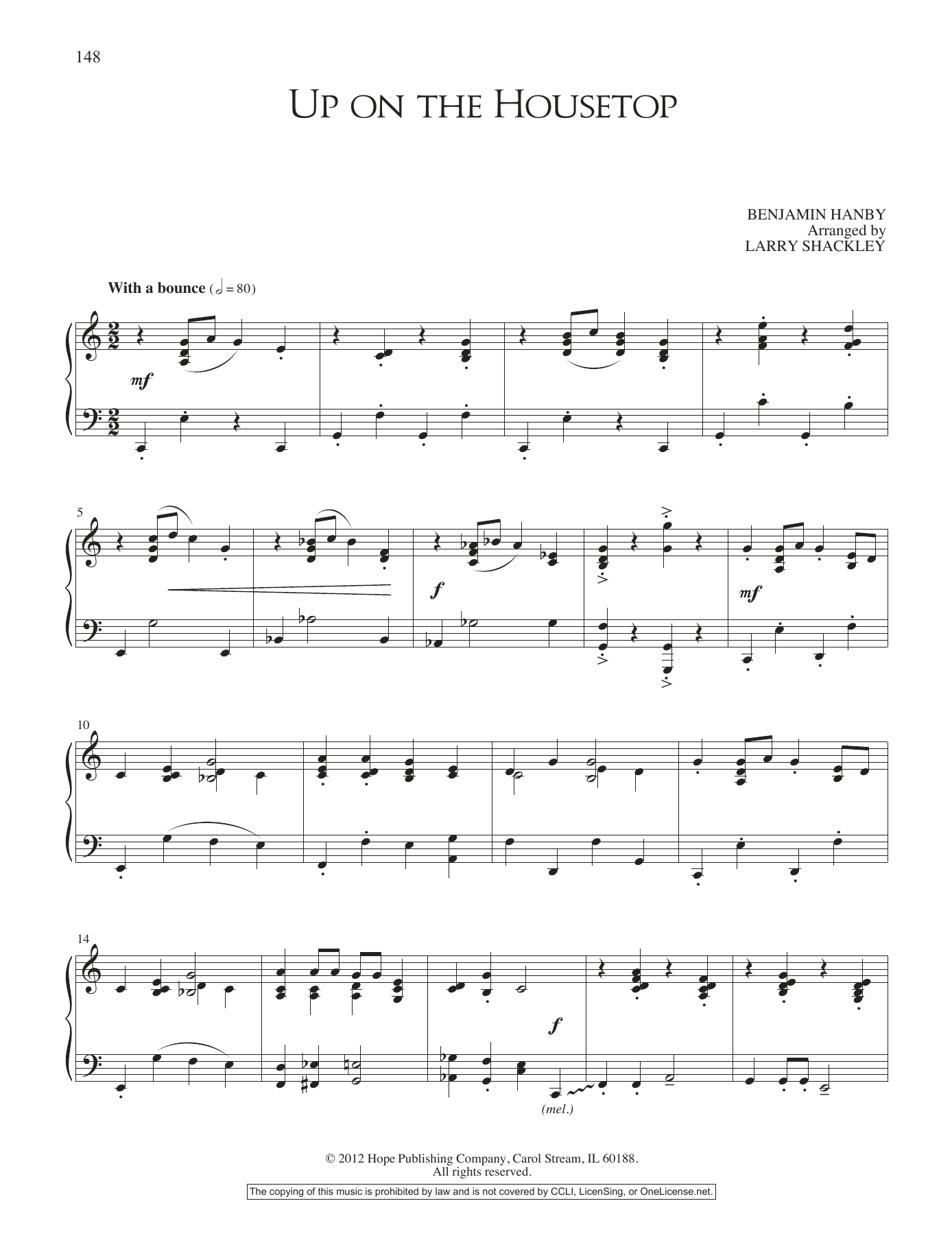 Download Larry Shackley Up on the Housetop Sheet Music