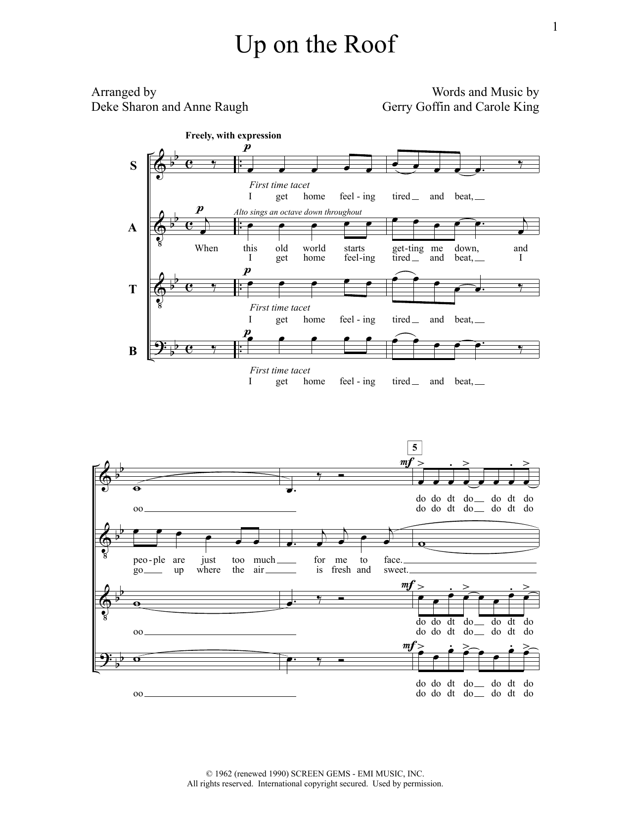 Download Deke Sharon Up On the Roof Sheet Music