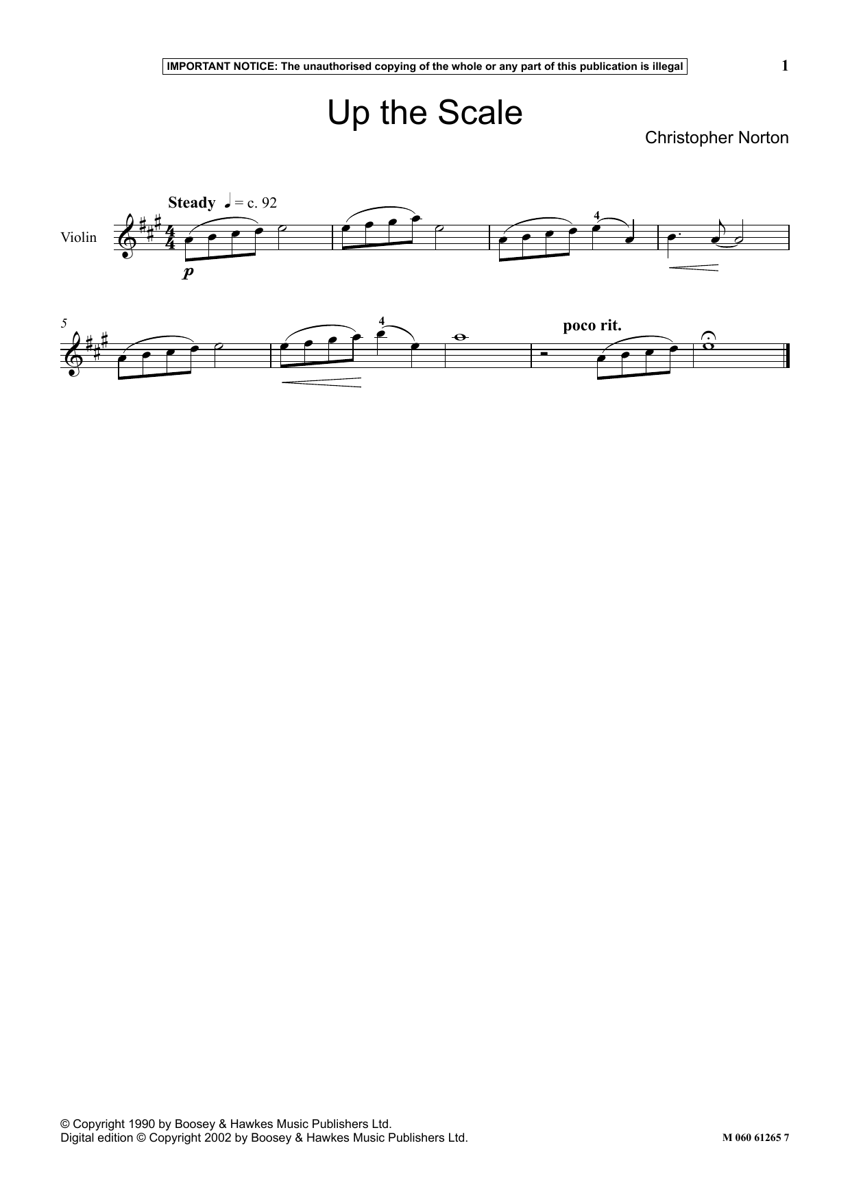 Download Christopher Norton Up The Scale Sheet Music