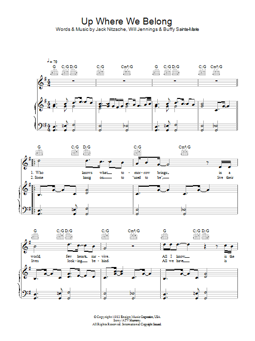Download Military Wives Up Where We Belong Sheet Music
