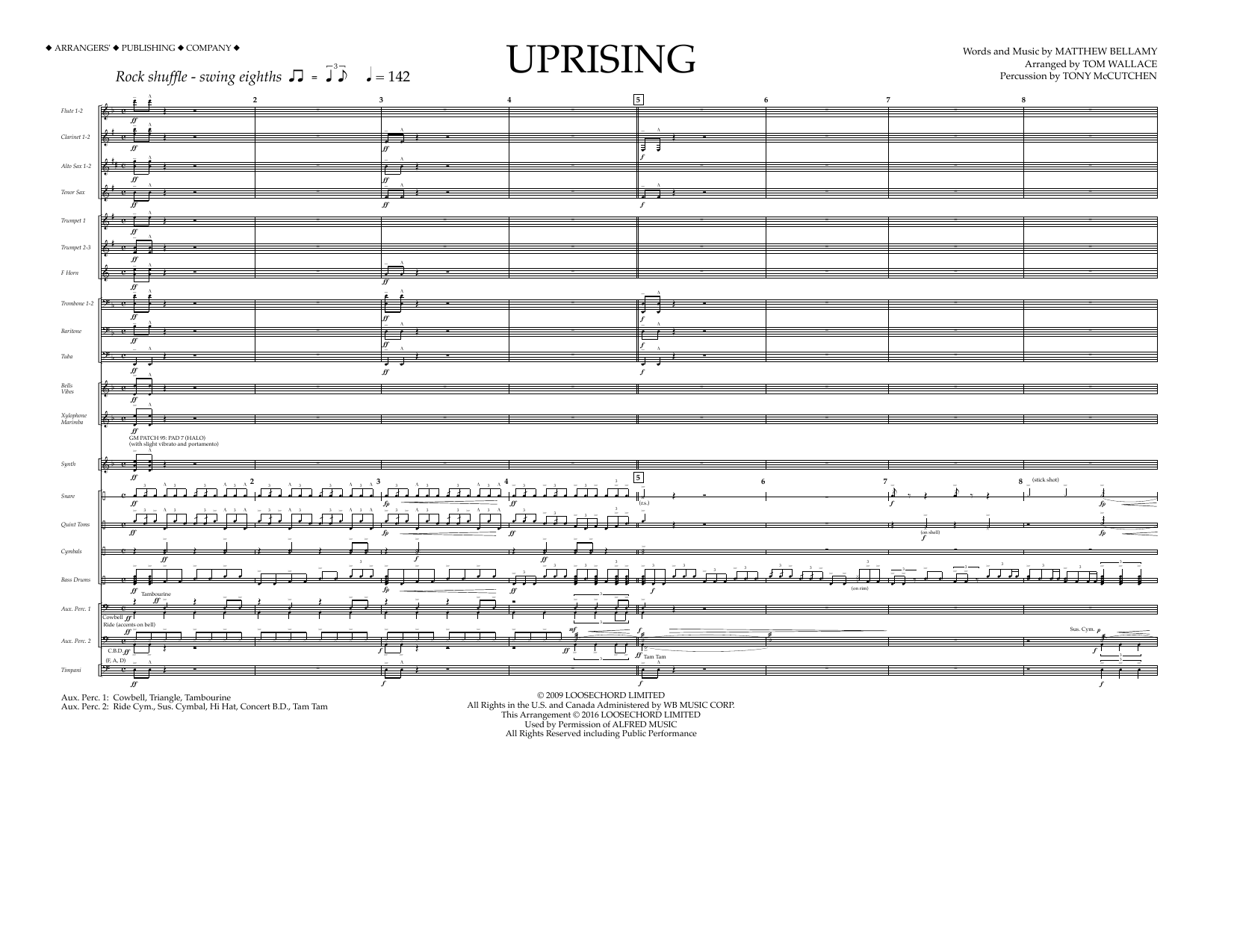 Download Tom Wallace Uprising - Full Score Sheet Music