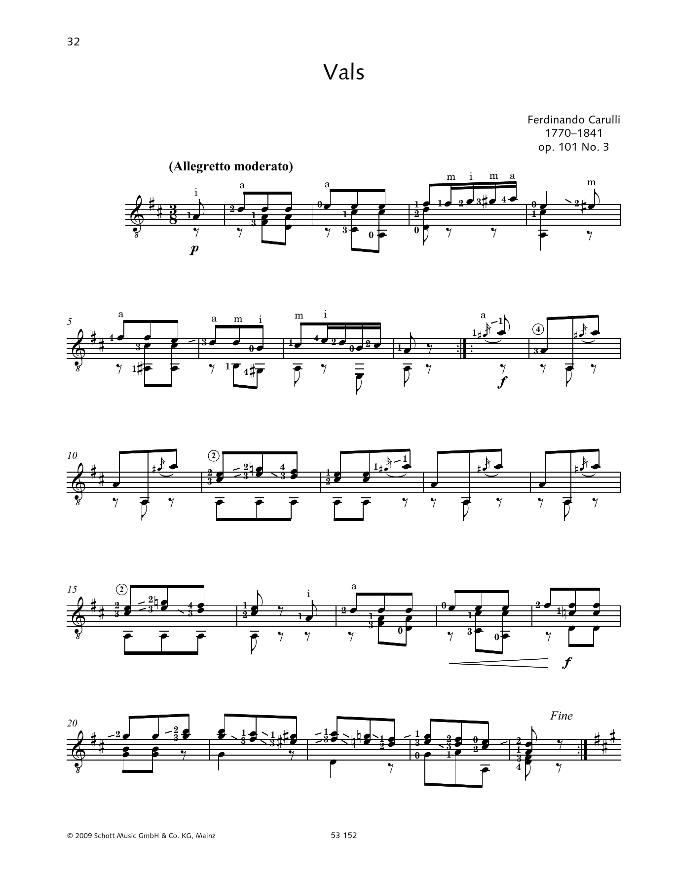 Download Ferdinando Carulli Vals Sheet Music