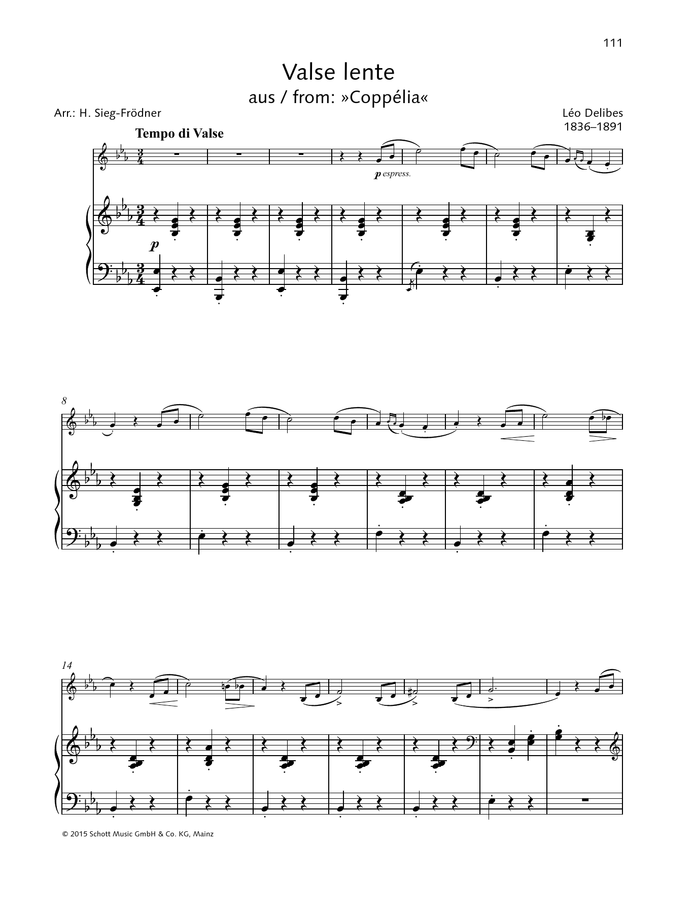 Download Johann Sieg-Frödner Valse Lente Sheet Music