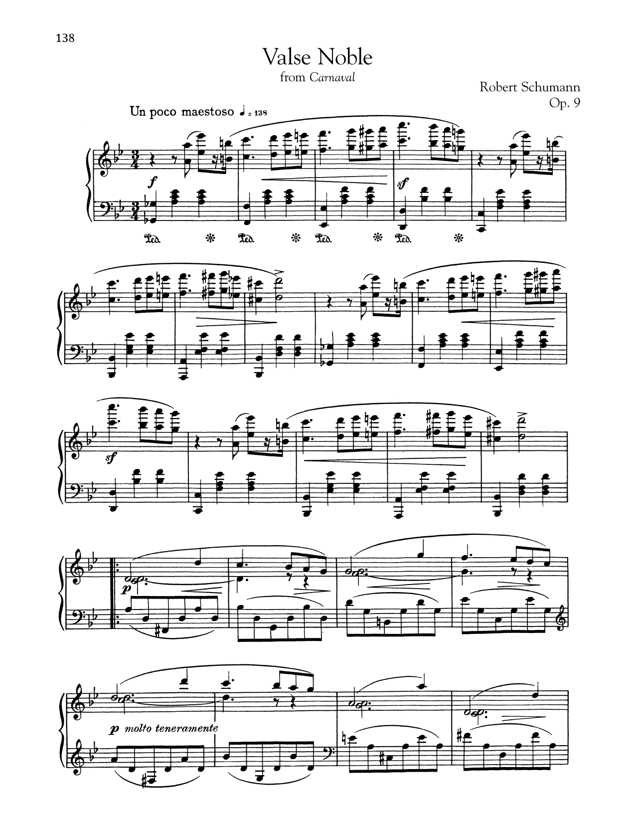 Download Robert Schumann Valse Noble Sheet Music
