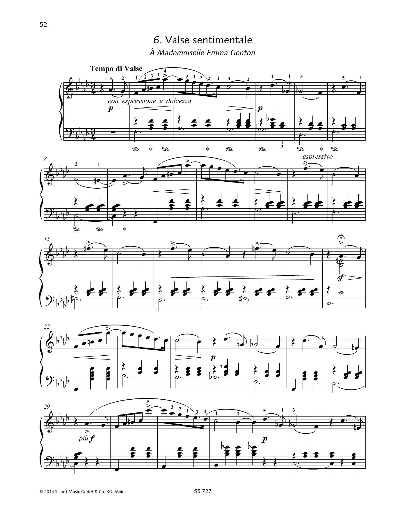 Download Pyotr Il'yich Tchaikovsky Valse Sentimentale Sheet Music