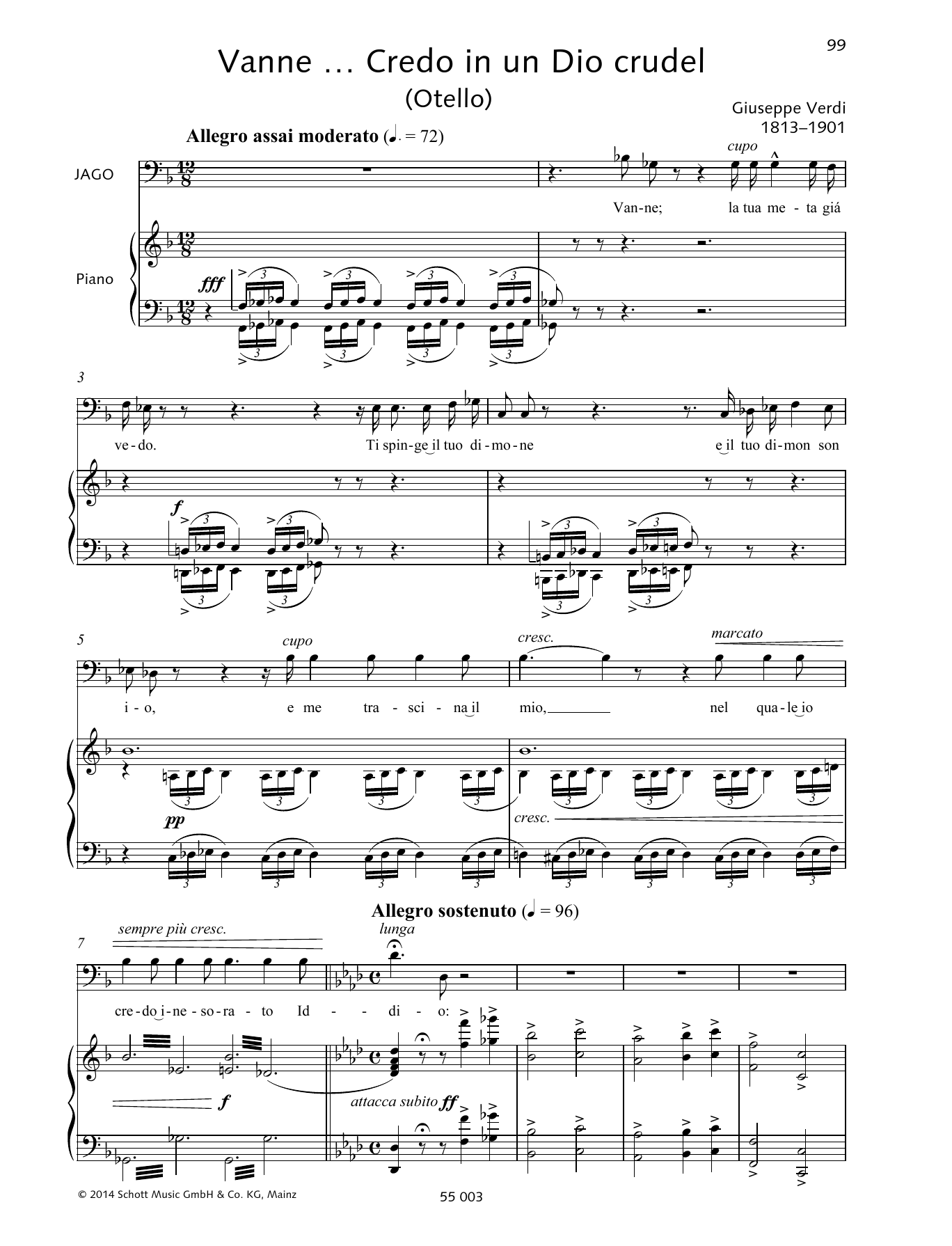 Download Giuseppe Verdi Vanne... Credo in un Dio crudel Sheet Music