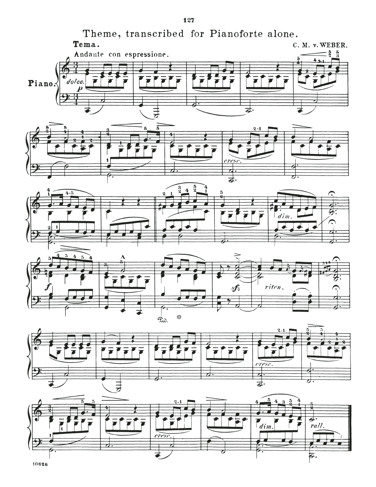 Download Carl Maria von Weber Variations on 