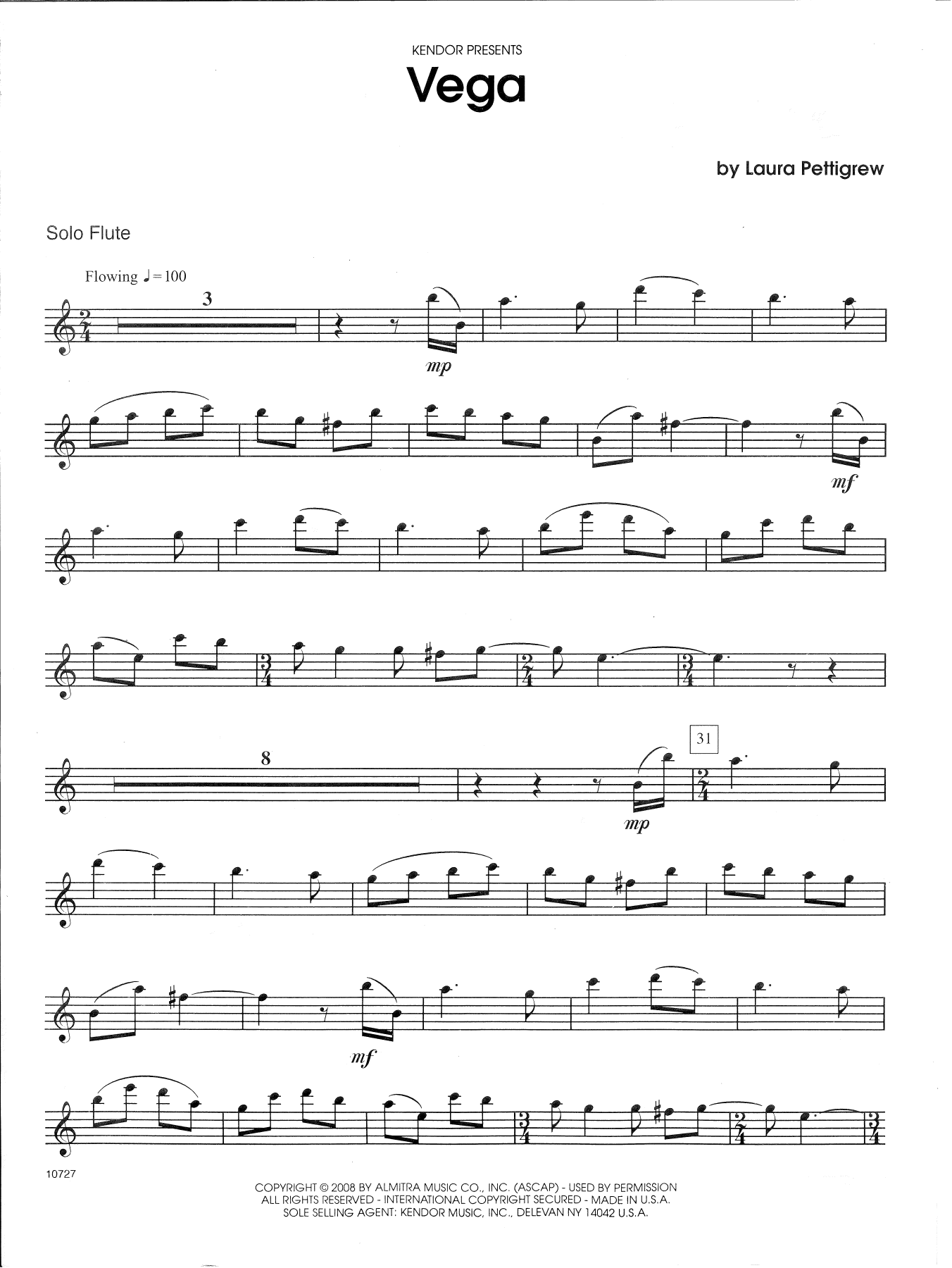 Download Laura Pettigrew Vega - Flute Sheet Music