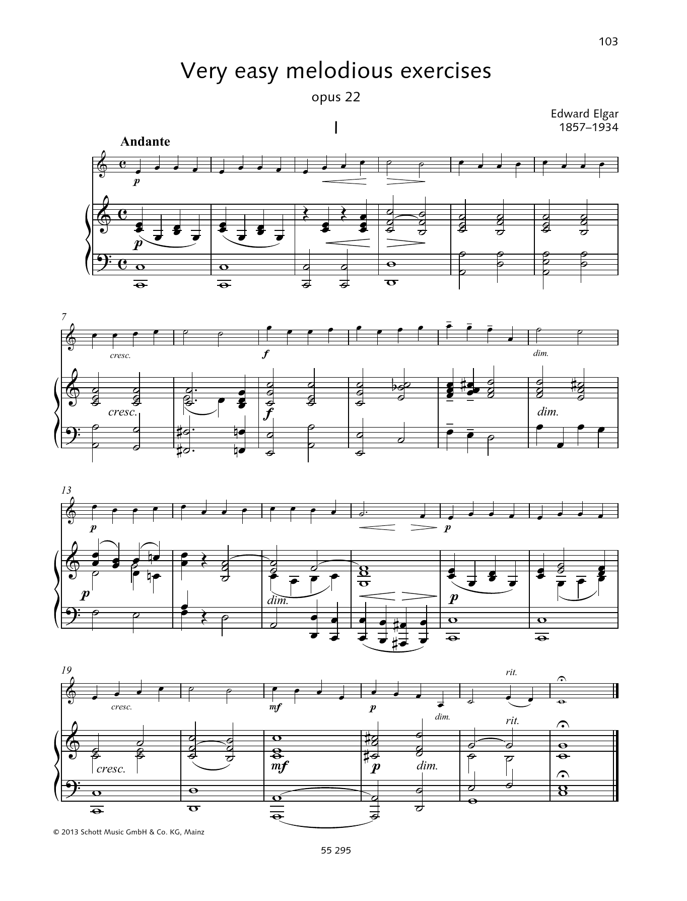 Download Edward Elgar Very easy melodious exercises Sheet Music