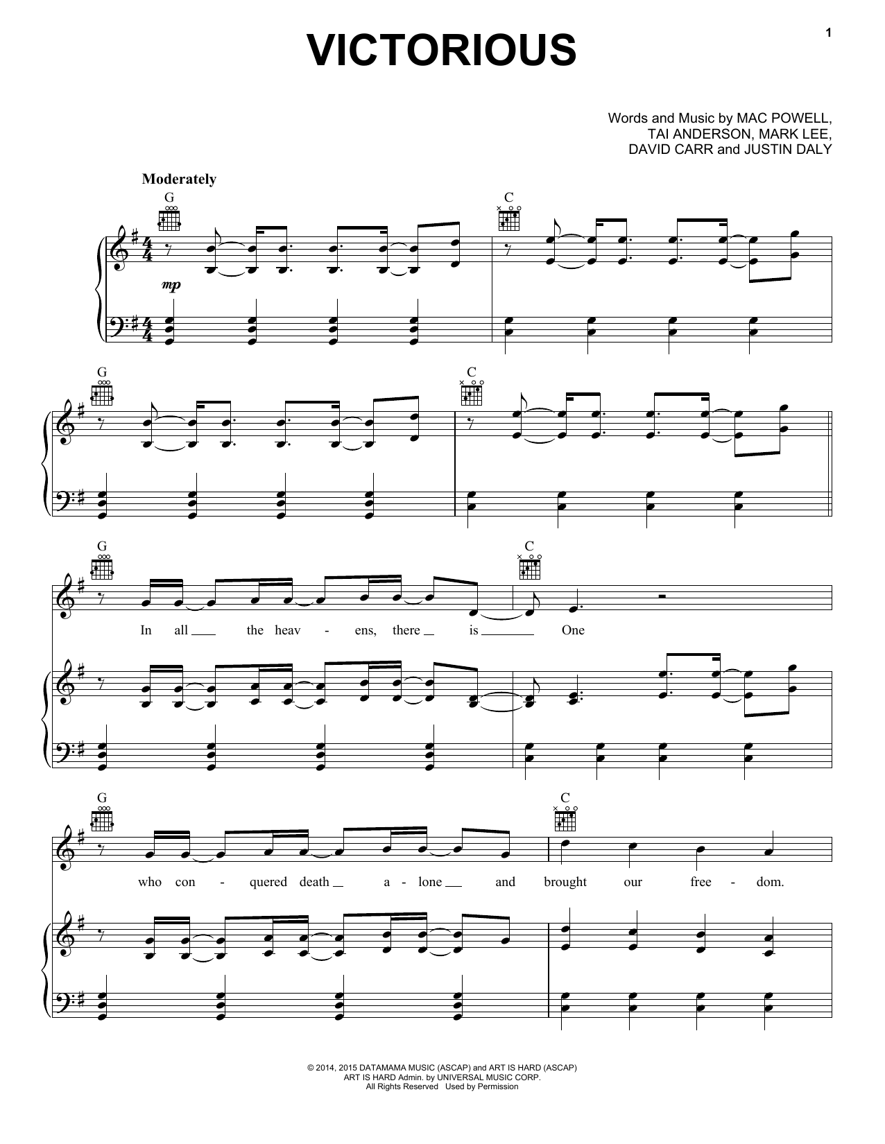 Download Third Day Victorious Sheet Music