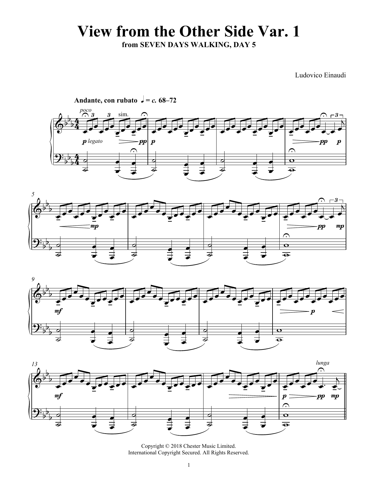 Download Ludovico Einaudi View From The Other Side Var. 1 (from S Sheet Music