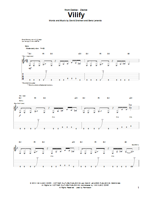 Download Device Vilify Sheet Music