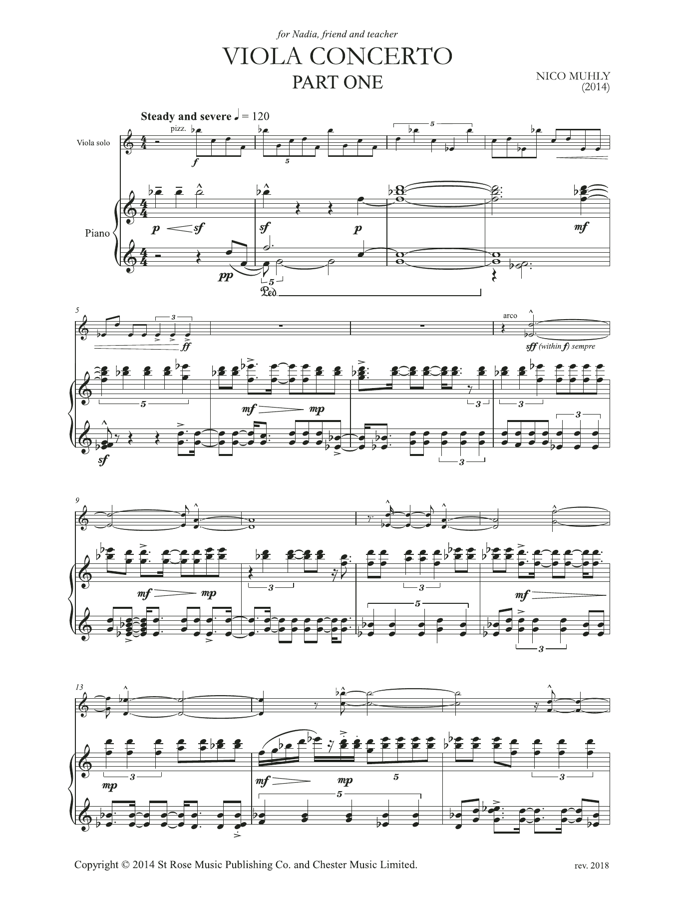 Download Nico Muhly Viola Concerto (Viola and Piano Reducti Sheet Music
