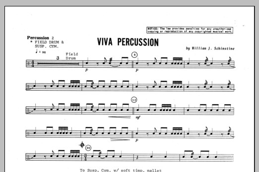 Download Schinstine Viva Percussion - Percussion 2 Sheet Music
