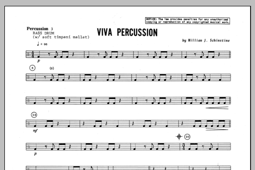 Download Schinstine Viva Percussion - Percussion 3 Sheet Music