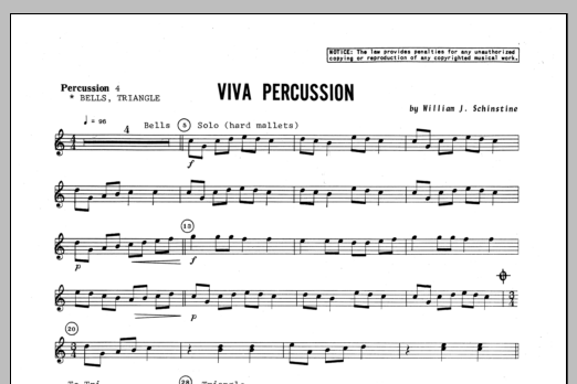 Download Schinstine Viva Percussion - Percussion 4 Sheet Music