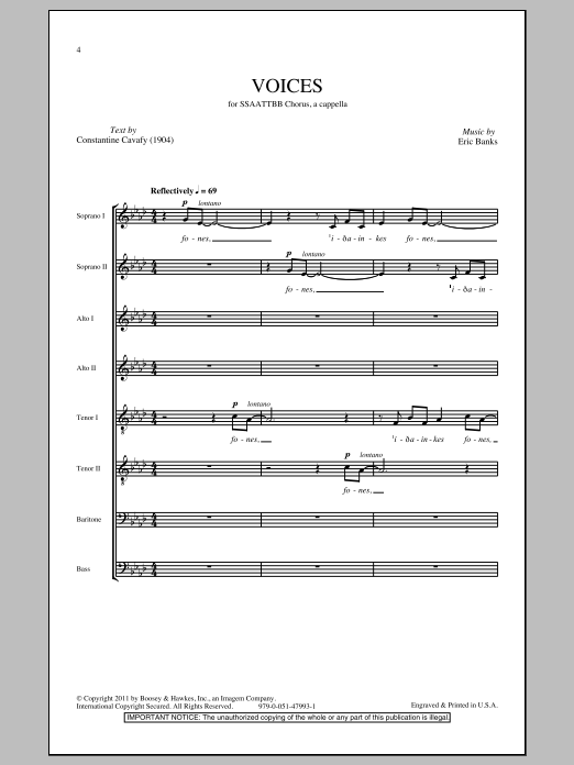 Download Eric Banks Voices Sheet Music