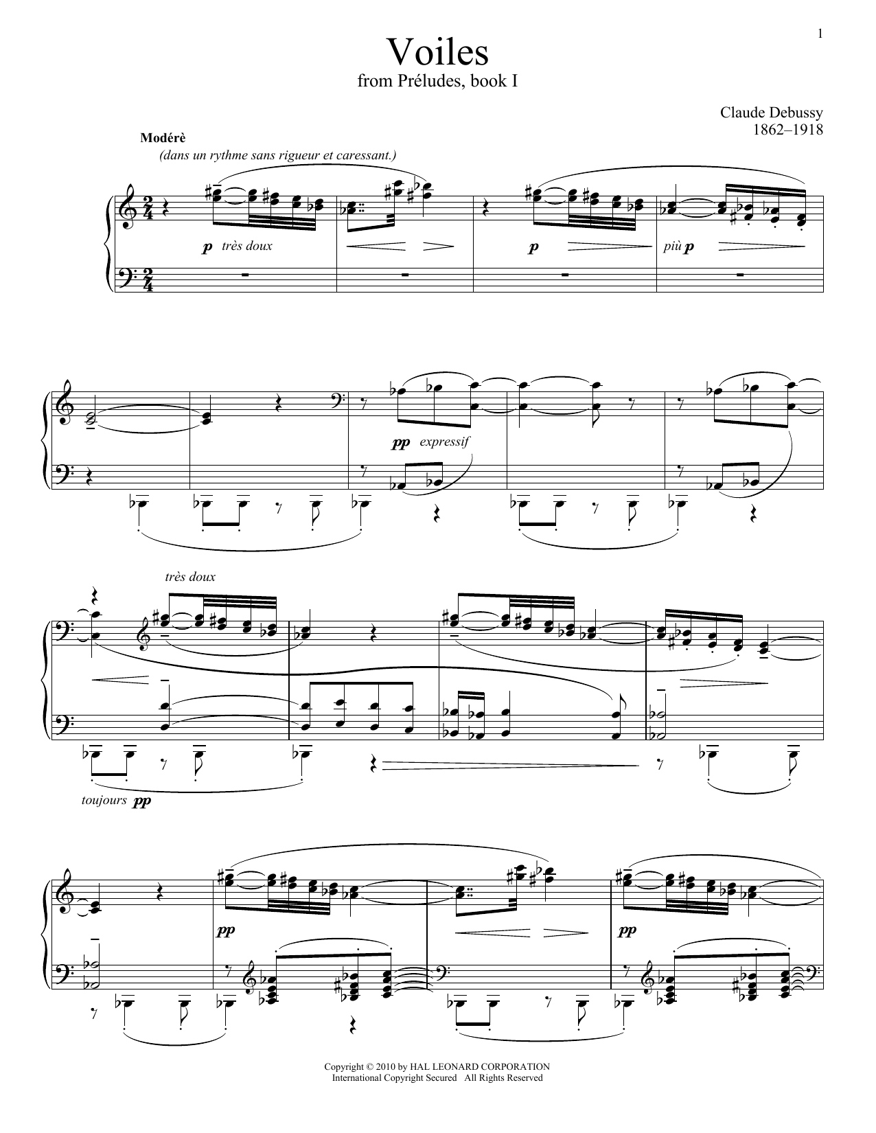 Download Claude Debussy Voiles Sheet Music
