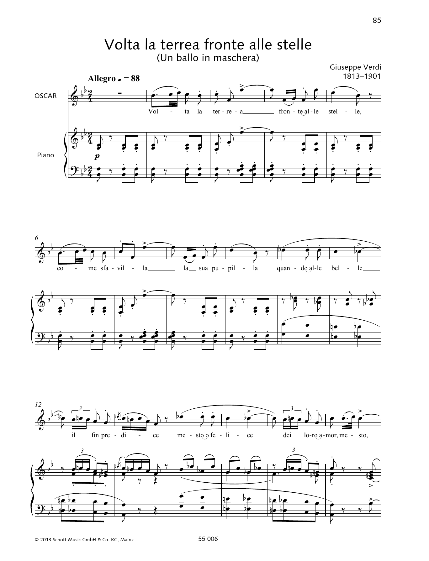 Download Giuseppe Verdi Volta la terrea fronte alle stelle Sheet Music